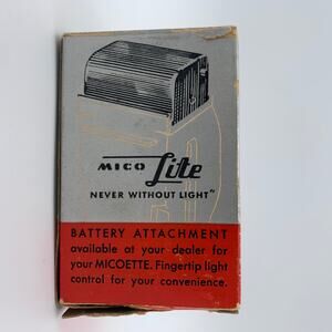 MicoEtte Pocket Vue Microfiche Slide Viewer Original Box Vintage